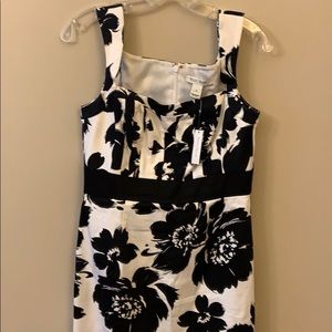 WH/BM floral black/white summer 2” straps dress